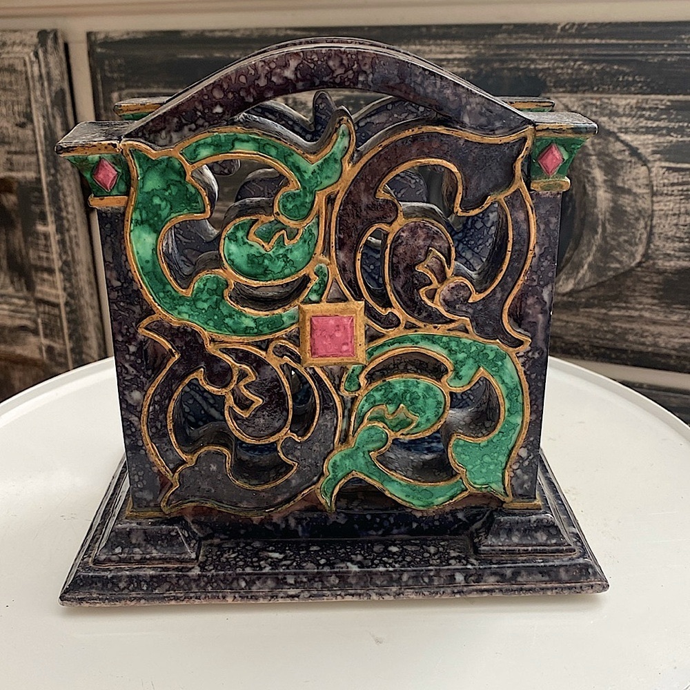 Pfaltzgraff Almafi Classic Ceramic Napkin Holder